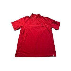 Fidra Polo Shirt Mens Size XL Red Short Sleeve  Casual Golf Embroidered Logo EUC